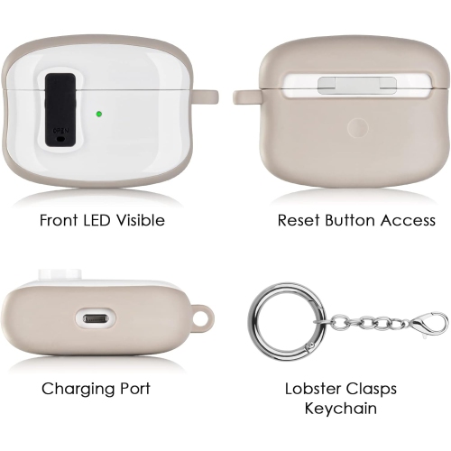 for Airpods 3rd Generation Case with Lock, Upgraded Secure Airpods 3 Case Cute Slim iPod 3 Earbuds Protective