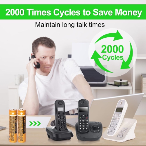 6 Pack HHR-55AAABU NI-MH AAA Rechargeable ies for Panasonic 1.2V 550mAh AAA Rechargeable y for Cordless