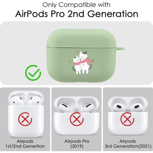 Compatible with Airpods Pro 2nd Generation Case, Cute AirPods Pro 2 Case Cover Cats Printed Protective Women