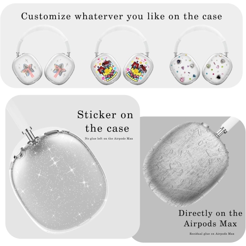 for AirPods Max case Cover,Anti-Scratch Ear Pad Case Cover/Ear Cups Cover/Head Cover for AirPods Max. Clear