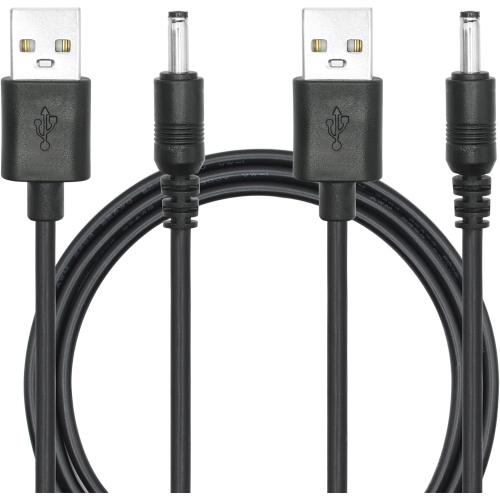 2Pcs USB to DC 3.5mm x 1.35mm Power Cord 3FT, USB 2.0 A Male to DC 3.5mm x 1.35mm Male Plug 5V 3A Power Charging Cable,