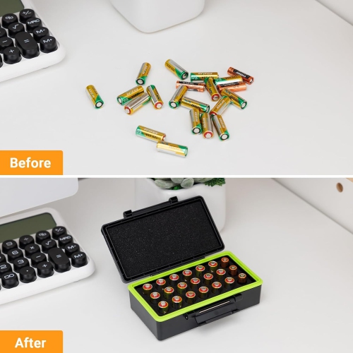 Étui de rangement 27&nbsp;A y de 23&nbsp;A pour 21 23&nbsp;A A23 23AE MN21 27&nbsp;A A27 27&nbsp;A, 23&nbsp;A portatif résistant à l'eau et antichoc