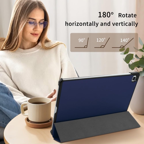 Case for Galaxy Tab S6 Lite,with Screen Protector2024/2022/2020,10.4 inch, Trifold Stand, Slim Cover Support