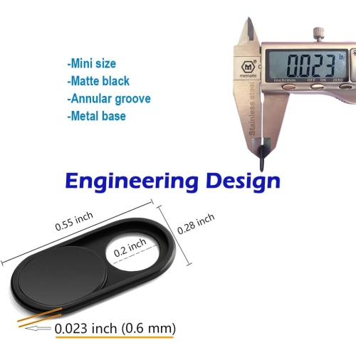 Diapositive de couverture de caméra Web, [paquet de 5] Autocollant de couvercle de caméra Web 0,6&nbsp;mm-mince en métal pour MacBook Pro, MacBook