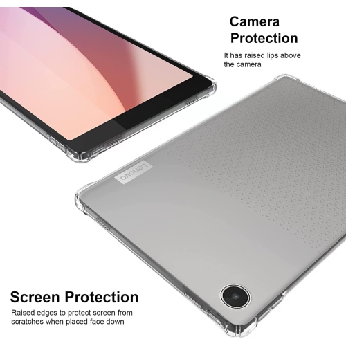 Tablet Case Compatible with Lenovo Tab M8 Gen 4 2023 8.0inch, Flexible TPU Ultra Slim Reinforced Corners Clear