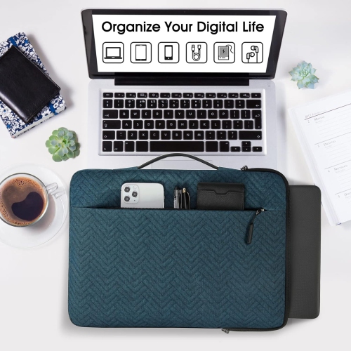 Laptop Sleeve 14 Inch Laptop Case Waterproof Business Laptop Bag 360° Protective Computer Carrying Bag Compatible