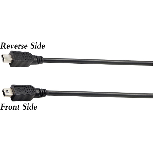 (2-Pack) USB 2.0 Mini B Male Extender Cable, 90 Degree Right & Left Ang USB 2.0 Mini B Male to Male