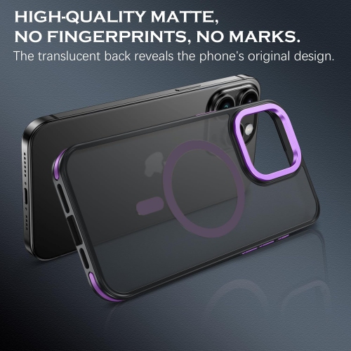 Magnetic for iPhone 15 Pro Max Case, Phone Case iPhone 15 Pro Max [Compatible with MagSafe] Translucent Matte