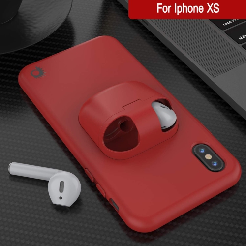 iPhone Xs Airpods Case Holder | Slim & Durable 2 in 1 Cover Designed for iPhone Xs (5.8")