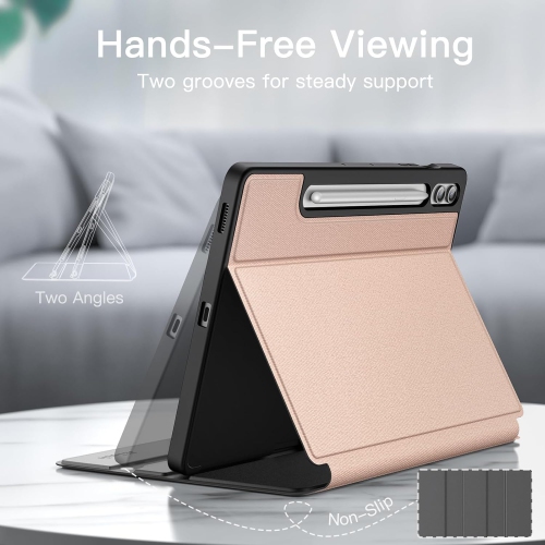 Étui pour Galaxy Tab S9 FE+/S9 FE Plus de 12,4 po de Samsung avec support S Pen, étui folio mince pour tablette