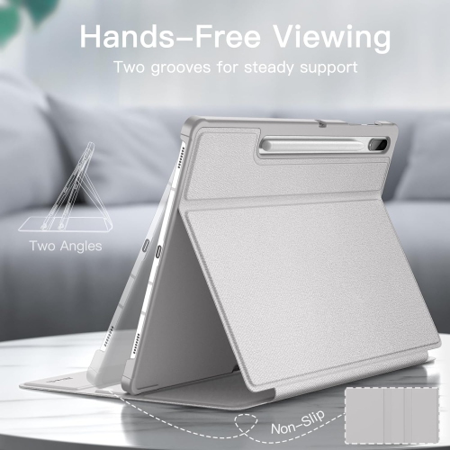 Case for Samsung Galaxy Tab S8 Plus 2022 / S7 FE 2021 / S7 Plus 2020 12.4-Inch with S Pen Holder, Slim Folio