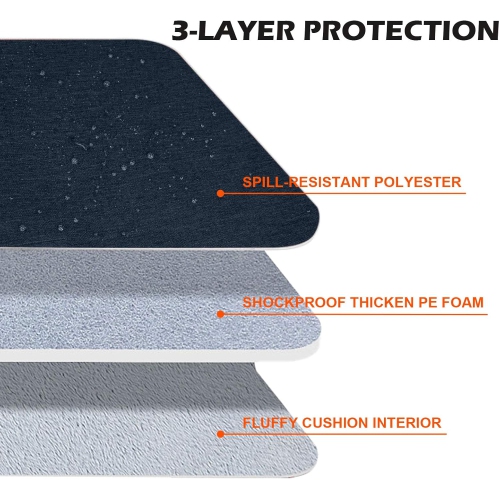 RAINYEAR 16 Inch Laptop Sleeve Case Specially Compatible with 2020 2021 New 16" MacBook Pro,Handbag with Handle Front