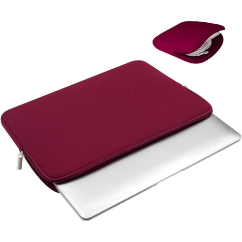 RAINYEAR 14 Inch Laptop Sleeve Case Cover Soft Fluffy Lining Bag with Accessories Pouch, Compatible with 14" Dell HP