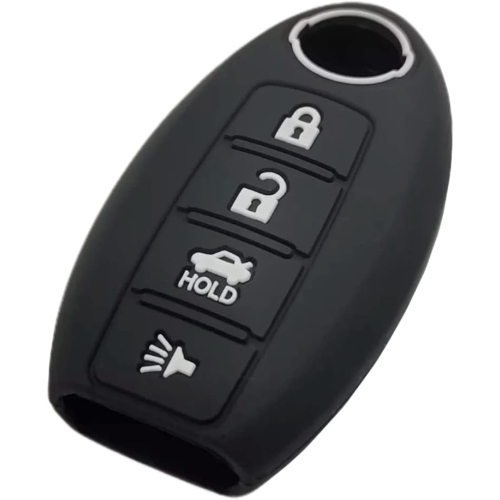 Silicone Rubber Key Fob Cover Compatible with 2007-2019 Nissan 350Z 370Z Altima Armada GT-R Maxima Murano