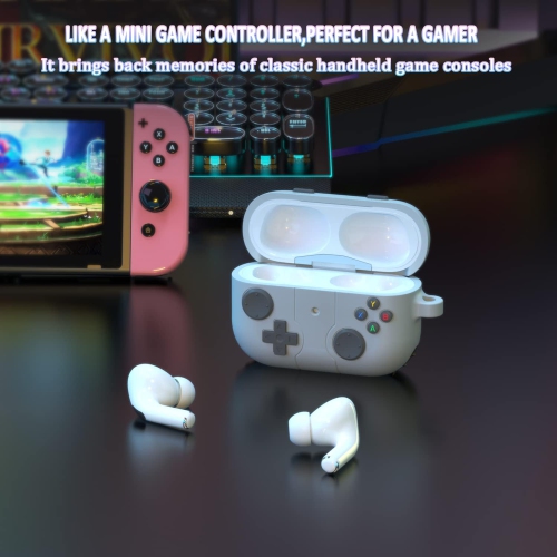 AirPods Pro 2nd/1st Generation Case Cover with Cleaner Kit, Clic Handheld Game Console Design Case Soft Skin