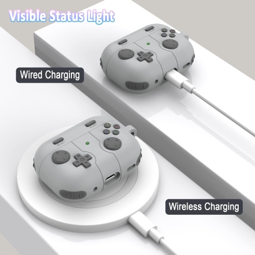 AirPods Pro 2nd/1st Generation Case Cover with Cleaner Kit, Clic Handheld Game Console Design Case Soft Skin