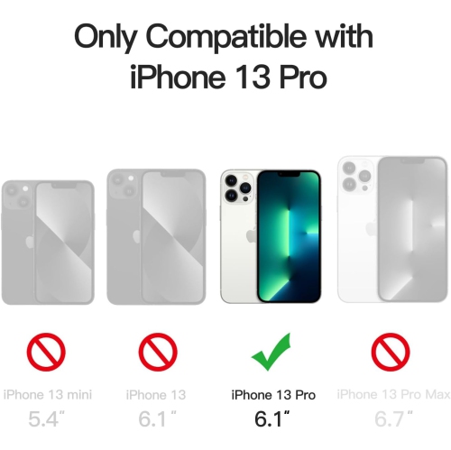 Magnetic Case for iPhone 13 Pro 6.1-Inch, Compatible with MagSafe, Translucent Matte Back Camera Lens Full