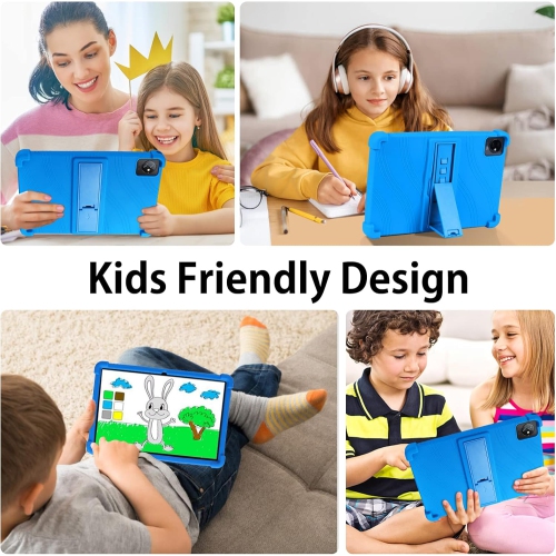 Case for Blackview Tab 7 /Tab 8 /Tab A7 Tablet, Soft Silicone Tablet Case with Adjustable Kickstand Kids