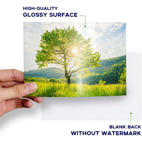 4x6 Photo Paper, Glossy Photo Paper 4x6 Inkjet Photo Printer Paper 100 Sheet, 200GSM Thick Photo Paper for Dye