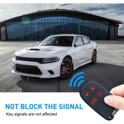 Key Fob Cover for Dodge Accessories 5 Button Key Fob Case for Dodge Charger Challenger Durango Journey