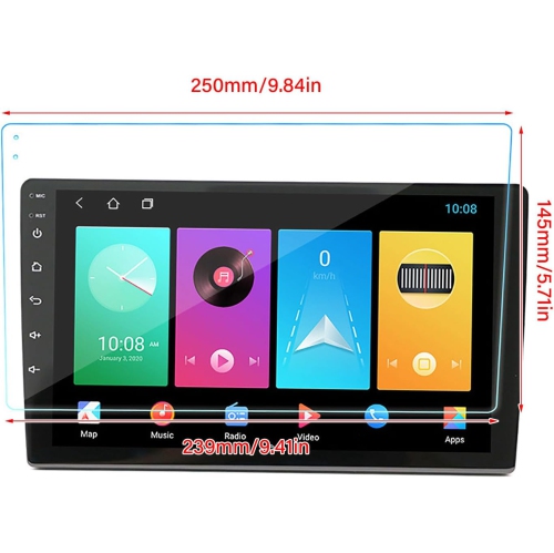 Navigation Protecteur d'écran tactile FilmsAnti Fingerprint Central Control Navigation Film trempé avec kit