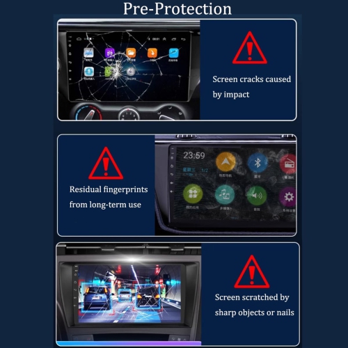 Navigation Protecteur d'écran tactile FilmsAnti Fingerprint Central Control Navigation Film trempé avec kit