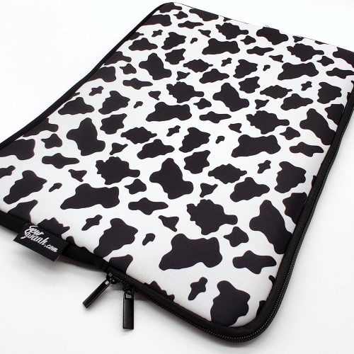 13-15 Inch Cow Print Laptop Sleeve Case/Water-Resistant Neoprene Notebook Computer Pocket Tablet Briefcase Carrying