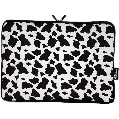 13-15 Inch Cow Print Laptop Sleeve Case/Water-Resistant Neoprene Notebook Computer Pocket Tablet Briefcase Carrying