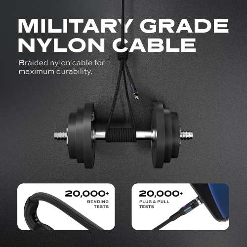 360 Pro Magnetic Phone Charger 2nd Gen | Magnetic USB C Charging Cable | 3-in-1 Magnetic Charger Cable |