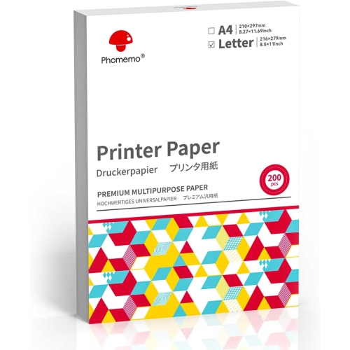 Copy Regular Paper for P831 Portable Printer, Advanced Thermal Transfer Printing, US Letter 8.5" x 11", Printer