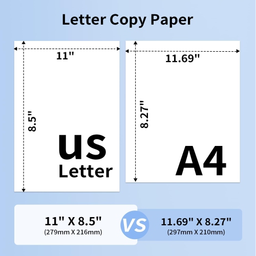 Copy Regular Paper for P831 Portable Printer, Advanced Thermal Transfer Printing, US Letter 8.5" x 11", Printer