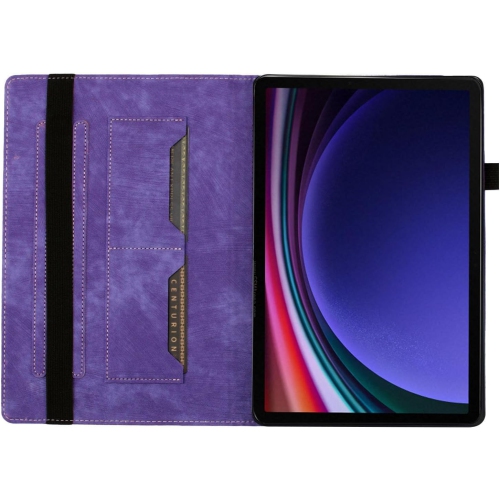 Étui pour tablette pour Galaxy Tab S9/S8/S7 Premium PU Leather avec support pratique antichoc