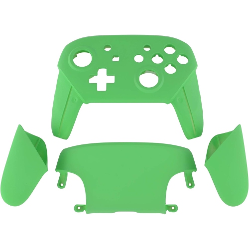 Green Faceplate Backplate Handles for Nintendo Switch Pro Controller, Soft Touch DIY Replacement Grip