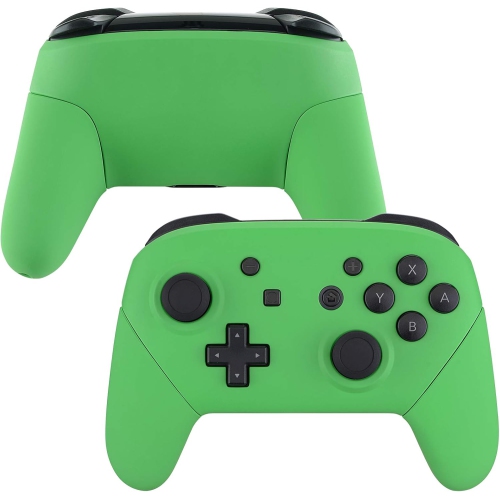 Green Faceplate Backplate Handles for Nintendo Switch Pro Controller, Soft Touch DIY Replacement Grip