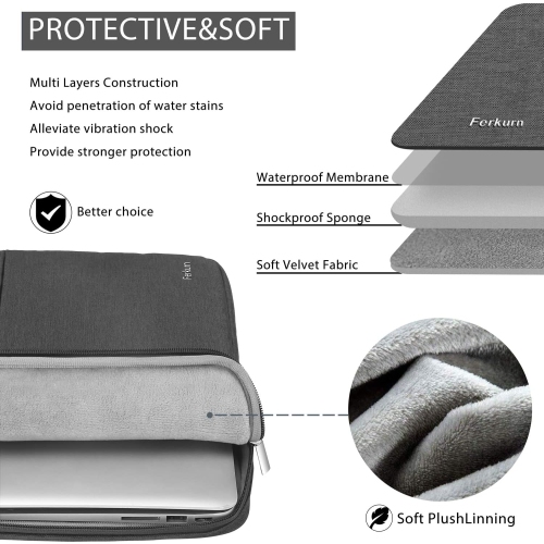 Laptop Sleeve 14 inch Laptop Case 14 inch+ Compatible with Macbook Pro 14 M3 Pro/Max M2 M1, HP Chromebook 14