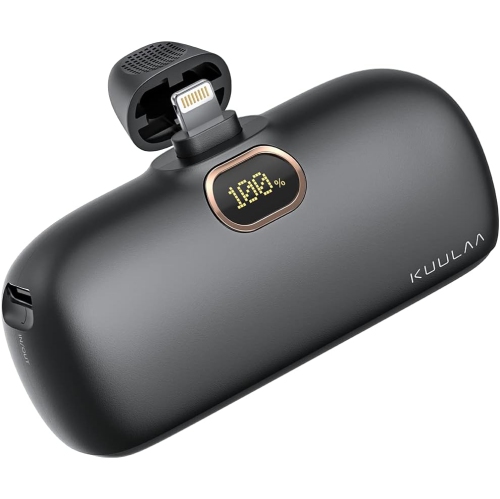 KUULAA  Portable Charger for Iphone, Fast Charging 5000Mah Power Bank With Display, Mini Cute Y Pack Power