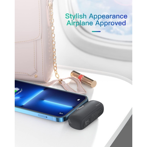 Portable Charger for iPhone, Fast Charging 5000mAh Power Bank with Display, Mini Cute y Pack Power