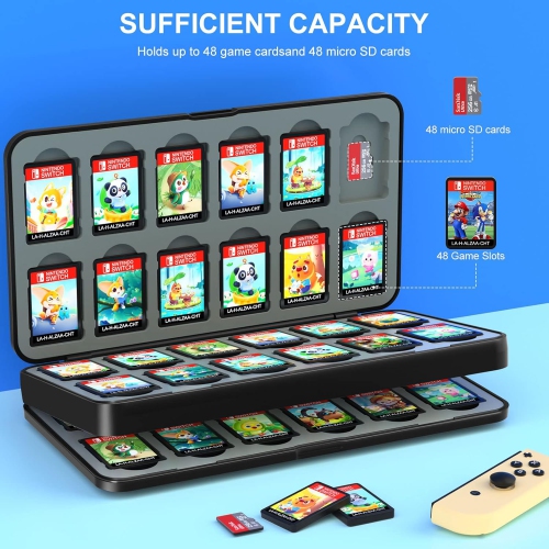 48 Game Case Compatible for Nintendo Switch O 2021/Switch/Switch lite, 48 Game Holder Cartridge Case Compatible
