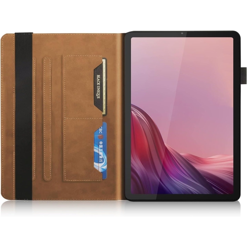 Étui pour tablette Lenovo Tab M9 9.0&nbsp;po - Support de visionnement multi-angle Étui folio à rabat en cuir PU pour tablette