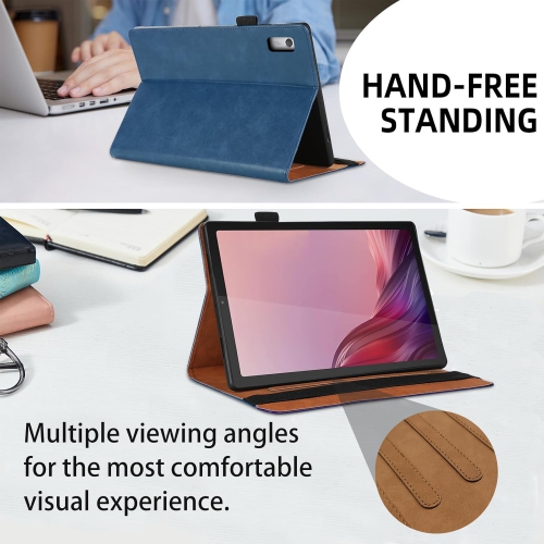 Étui pour tablette Lenovo Tab M9 9.0&nbsp;po - Support de visionnement multi-angle Étui folio à rabat en cuir PU pour tablette