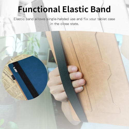 Étui pour tablette Lenovo Tab M9 9.0&nbsp;po - Support de visionnement multi-angle Étui folio à rabat en cuir PU pour tablette