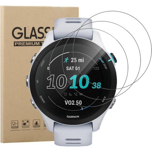 Screen Protector for Garmin Forerunner 255s/255s Music, 3 Pack Premium 9H High-Sensitivity Tempered Gl Screen
