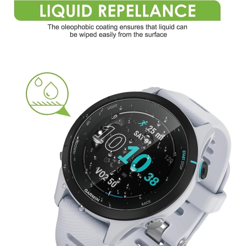 Screen Protector for Garmin Forerunner 255s/255s Music, 3 Pack Premium 9H High-Sensitivity Tempered Gl Screen