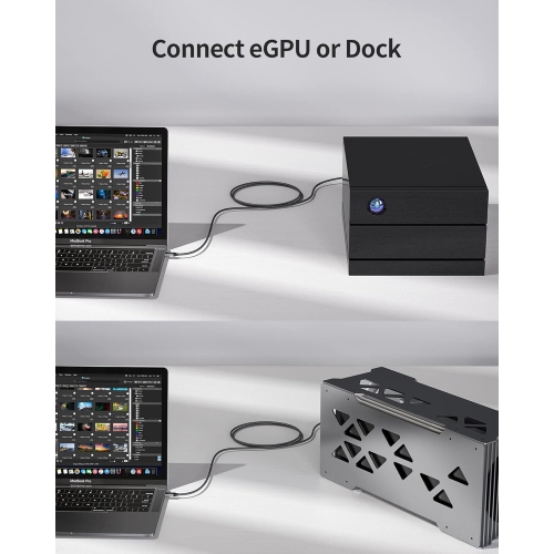 USB 4 Cable for Thunderbolt 4 Cable 40 Gbps 240W 5FT, 8K@60Hz 5K@60Hz 4K@144Hz, PD 3.1 Fast Charging