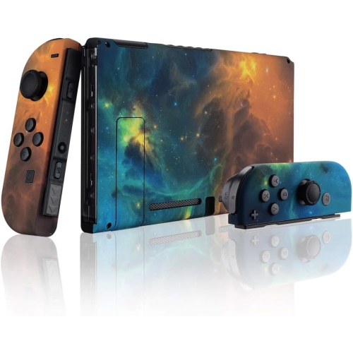 Soft Touch Grip Back Plate for Nintendo Switch Console, NS Joycon Handheld Controller Housing with Full Set