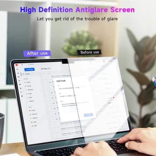 2 Pack Anti Blue Light Screen Protector for MacBook Air 13.6 Inch 2022, Anti Glare Matte Light UV
