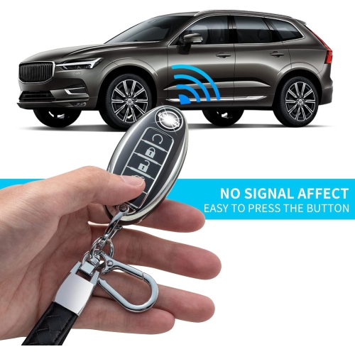 Compatible with Nissan Key Fob Cover with Leather Lanyard, Car Key Case Shell Protection for Nissan Altima