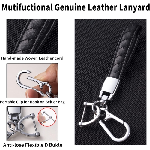 Compatible with Nissan Key Fob Cover with Leather Lanyard, Car Key Case Shell Protection for Nissan Altima