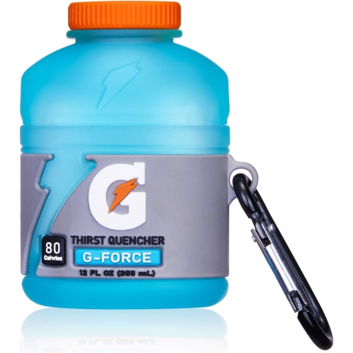 Case for AirPod 2nd/1st, Blue Sport Bottle Air Pods 1/2 Cover for Girls Teens Kids, Cute Fun Fashion Cartoon