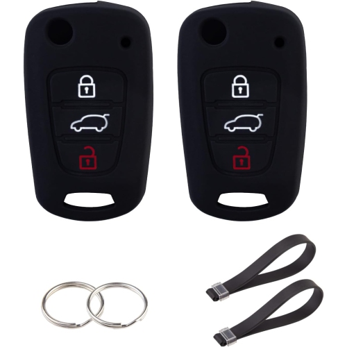 Étui pour porte-clés BE pour KIA, Kia Soul Protecteur de clé en silicone avec porte-clés compatible avec Kia Soul 2012-2014 2010-2013